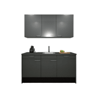 Procasa Keuken 170cm Compleet Dark Grey Inclusief Vaatwasser Volledig Geintegreerd