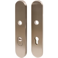 Oxloc Veiligheidsdeurkrukgarnituur Kruk-Kruk Ovaal Langschild PC72 SKG3 RVS Met Kerntrekbeveiliging