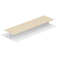 Keralit Verbindingsprofiel 10mm Licht Ivoor Ral 1015 Lengte 260cm