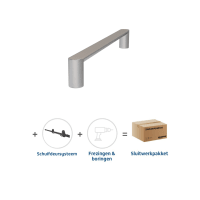 Skantrae Hang&Sluitwerkpakket 2174 Arc Greep 20x300mm + Foxtrot Schuifsysteem RVS