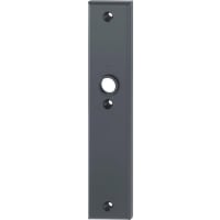HOPPE Veiligheidslangschild 2214 Recht Blind Met Krukgat 250x50mm Aluminium Zwart SKG3