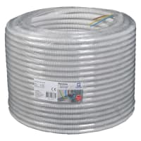 Installatiebuis 5/8 100m Flexibel Grijs
