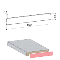 Werzalit Eindkap 35x260mm Wit