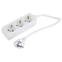 Q-Link Stekkerdoos Met Kabel Met 3 Contactdozen 1,5mm² Kabellengte 5m Randaarde Wit