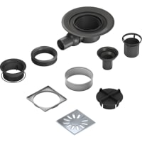 Wedi Fundo Putafvoer Horizontaal DN-50 Vierkant