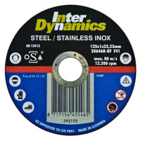 InterDynamics Doorslijpschijf 125x22.2mm INOX 10st