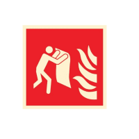 Bord Blusdeken Met Vlam 200x200mm Polypropyleen