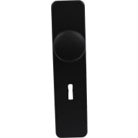 Oxloc Kortschild Recht Met Knop En Sleutelgat 185x44mm SL56 Aluminium Zwart