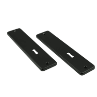 AMI Kortschild 180/41 Recht Blind Met Sleutelgat 180x41mm SL56 Aluminium Zwart