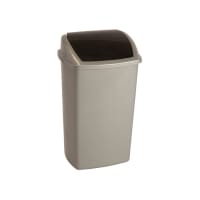 Afvalbak 50L Met Swingdeksel Grijs/Zwart