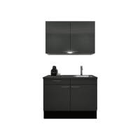 Procasa Keuken 120cm Compleet Dark Grey Spoelbak Rechts