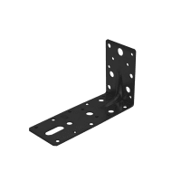 GB Hoekanker Met Ril 90x150mm 60x2,5mm Epoxycoating Zwart 1st 072391B