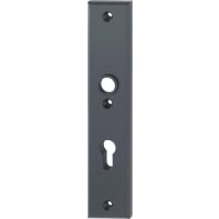 HOPPE Veiligheidslangschild 2214 Recht Met Kruk-/Profielcilindergat 250x50mm PC55 Aluminium Zwart SKG3