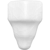 Hoek Modernista Angulo Cornisa Clasico Blanco 1x1,5cm Glanzend