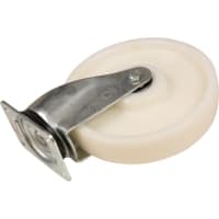 Kelfort Zwenkwiel Met Rollager 250mm 1400kg Met Bevestigingsplaat Verzinkt Wit