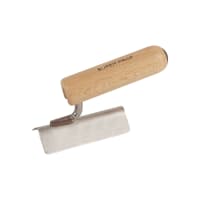 Super Prof Japanse Hoekschop 100x30mm Uitwendig Dubbeltje Rond RVS Met Houten Handgreep