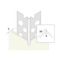 Ripstaal Hoekbeschermer 1045 270cm 3mm Aluzink