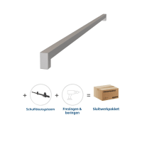 Skantrae Hang&Sluitwerkpakket 2116 Squared Greep 16x800mm + Foxtrot Schuifsysteem RVS