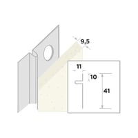 Ripstaal Stucstop Aansluitprofiel 1316 300cm 11mm Verzinkt Staal