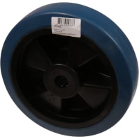 Kelfort Wiel Met Glijlager 200mm Loopvlak Rubber Blauw Velg Zwart