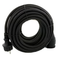 Verlengsnoer 3x1,5mm IP44 Randaarde 10 Meter Neopreen Zwart 5520430