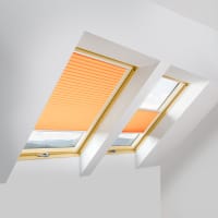 Fakro Plissegordijn APS/W II 66x98cm Handmatig Kleur Oranje (654) Aluminium Witte Zijgeleiding