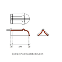 Monier Driekant Hoekkeperbeginvorst Blauw Gesmoord