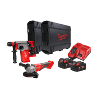 Milwaukee Accu Gereedschapset 18V M18 BLPP2G-502X 5-Delig Inclusief 2 Koffers