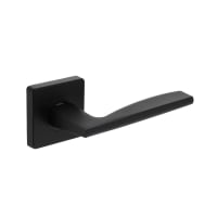 Intersteel Deurkruk Apollo Op Rozet Vierkant 55x55x10mm Verdekt Met Nokken Zwart