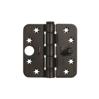 AXA Veiligheidsschijflagerscharnier Easyfix Ronde Hoeken 89x89mm Zwart