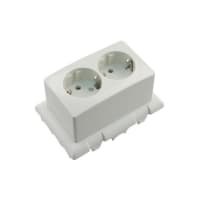 Attema Montagedeksel Voor Universele Lasdoos Inclusief Wandcontactdoos 2-voudig