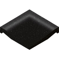 Villeroy & Boch Hoek Pro Architectura 3.0 Pure Black 15x15cm Mat R10 2603C4910010