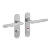 Intersteel Deurkruk Basic Op Schild Ovaal 170x40mm WC63/8 RVS