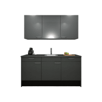 Procasa Keuken 180cm Compleet Dark Grey Inclusief Vaatwasser Volledig Geintegreerd