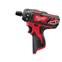 Milwaukee Accu Schroevendraaier 12 Volt M12 BD-0 Subcompact Twee Toerig Body Only