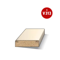 MDF Koplat 12x45mm 244cm Recht Wit Voorgelakt V313 FSC Mix 70%