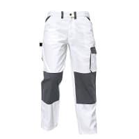 Assent Werkbroek Lydden Lang Maat 60 Wit/Grijs