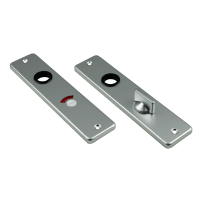 AMI Kortschild 180/41 Recht Met Krukgat/WC-Garnituur 180x41mm WC57/5 Aluminium F2