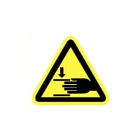 Bord Pletgevaar Hand 200mm Polypropyleen