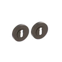 Intersteel Sleutelrozet Rond 52x10mm Zamak Antracietgrijs 1 Paar