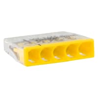 Wago Lasklem 5-polig Transparant/Geel 100st