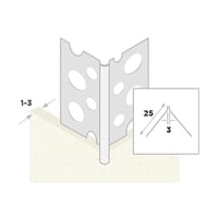 Ripstaal Hoekbeschermer 1030 0,5 180cm 1-3mm Aluzink