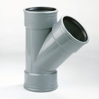 Dyka PVC T-Stuk 110mm SN4/SN8 3FM 45 Graden 3x Manchetmof Grijs