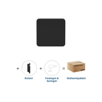 Skantrae Hang&Sluitwerkpakket 2187 Quadrate Deurknop + Rolslot Zwart