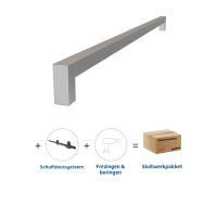 Skantrae Hang&Sluitwerkpakket 2102 Squared Greep 20x800mm + Foxtrot Schuifsysteem RVS