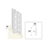 Ripstaal Guide Profiel 1105 250cm 10mm Aluzink