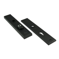 AMI Veiligheidslangschild 251/51 Recht Met Kruk-/Profielcilindergat 251x50mm PC55 Aluminium Zwart SKG3 Met Kerntrekbeveiliging