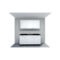 Bruynzeel Atlas Keuken Wit Samengesteld 180cm Breed Luxe Softclose Laden Inclusief Werkblad