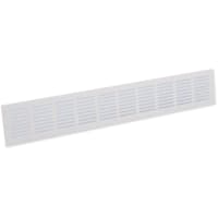 Plintrooster 500x80mm Aluminium Wit