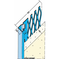 Stucstopprofiel 1231 250cm 10mm Verzinkt